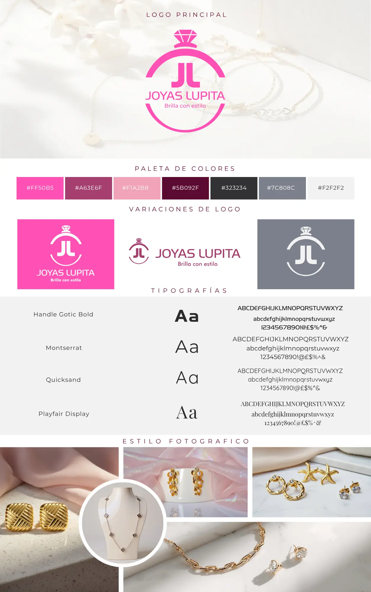 Brandboard Identidad de Marca Joyas Lupita
