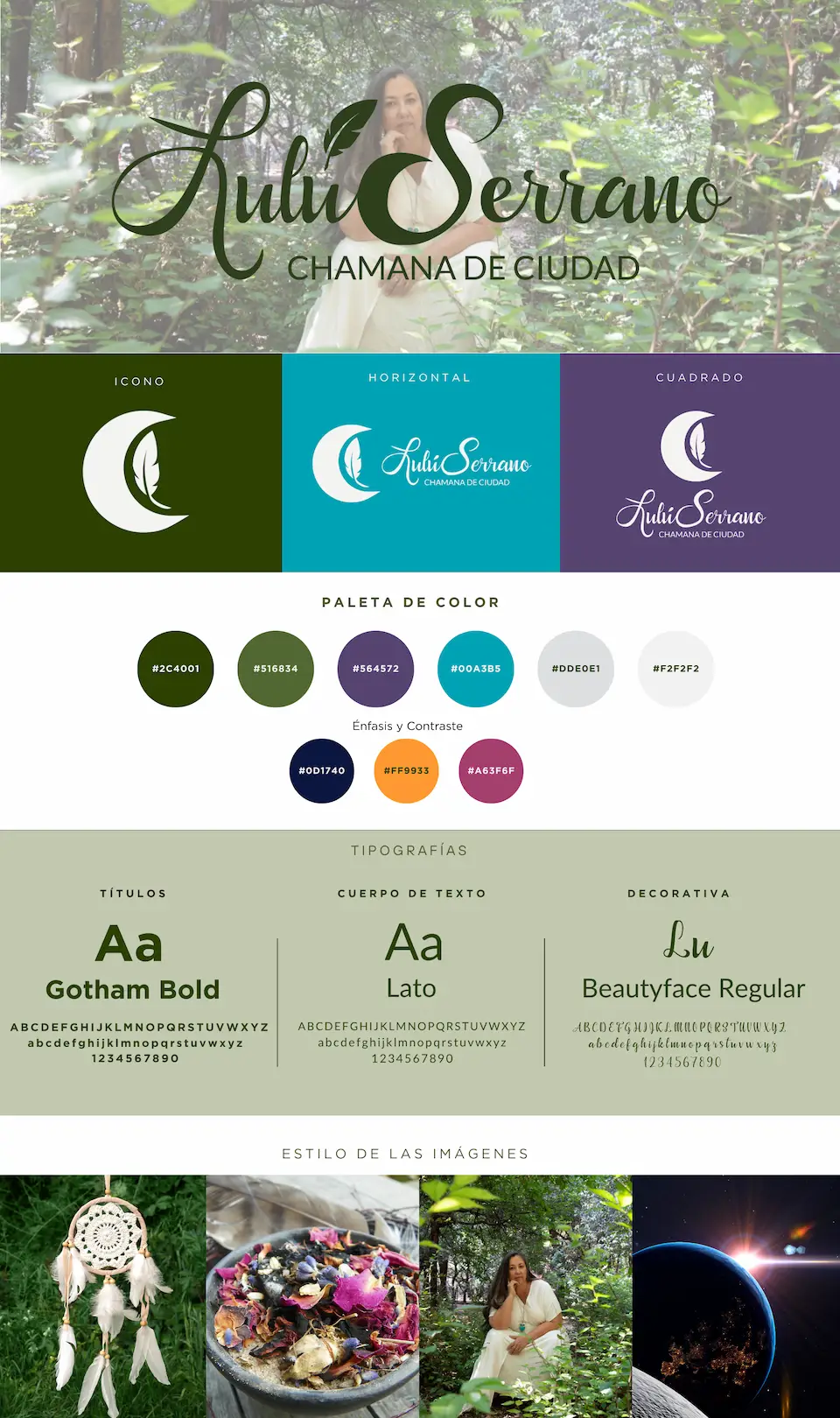 Tablero de Identida de Marca Chamana de Ciudad